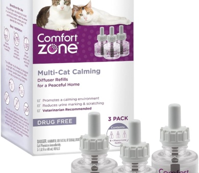 3 Refills | Multi-Cat Pheromone Diffuser Refills (90 Days) for a Peaceful Home | Veterinarian Recommended | Stop Cat Fighting, Reduce Spraying, Scratching, & Other Problematic Behaviors