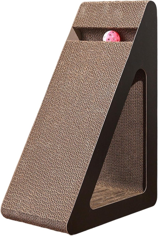 Space Saving Triangular Cats Scratcher Stand With Rotating For Interaction Fun And Claws Health Grinding Scratch Toy - Image 8