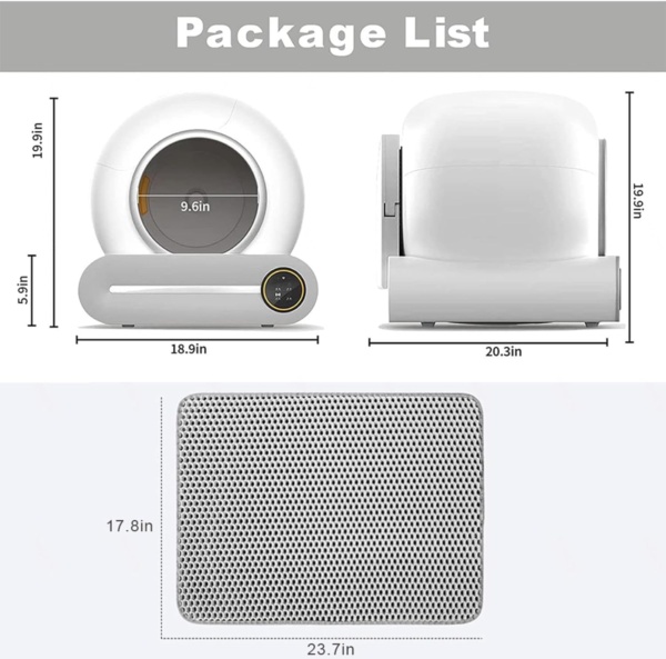 Self Cleaning Cat Litter Tray, APP Control And Health Monitoring, Ion Deodorisation, Automatic Cats Toilet Safety Anti-Pinch Robot, 9L ， For Multiple Cats - Image 7
