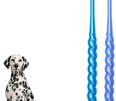 2PCS Dog Toothbrush Set，Dog Toothbrush 360°Silicone Pet Finger Toothbrush for Dogs Cats ，Dog Oral Hygiene Deep Clean with Storage Case，Dogs Teeth Plaque Dog Dental Care (Blue, Average)