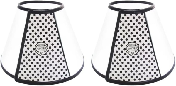 Pet Grooming Anti-Bite Collar 2-Pack, Environmentally Friendly Plastics Collar for Dogs & Cats, Adjustable Recovery Cone for Wound Protection, Post-Surgery Care & Injury Prevention(S, White) - Image 3