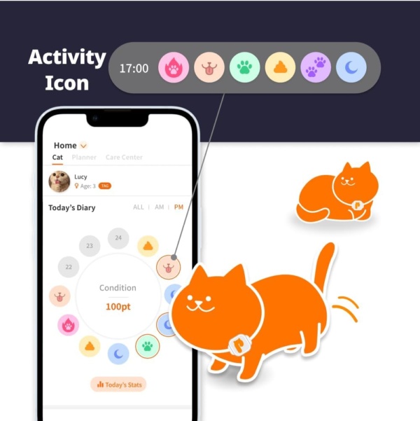 LavvieTag Smart Cat Health Tracker - Locate Missing Cat - Waterproof - Image 3