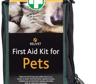 Reliance Medical Pet First Aid Kit - Essential Care for Dogs and Cats, Ideal for Travel, Camping, Home Use, Includes Saline, Bandages, Durable Rip-Stop Fabric Bag, 1 Kit