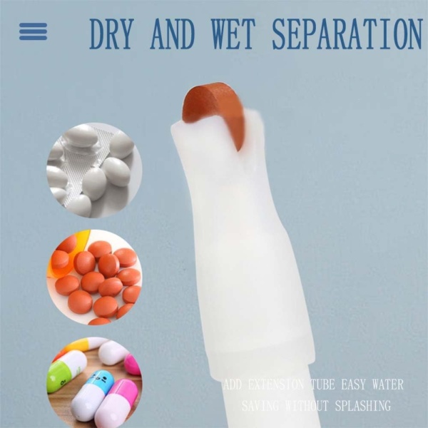 Animal Medicine Feeder Pill Dispenser Feeding Dispenser Tool Side Grip Press Type with Plastics for Feeding Small Dogs Cats Animals White - Image 5
