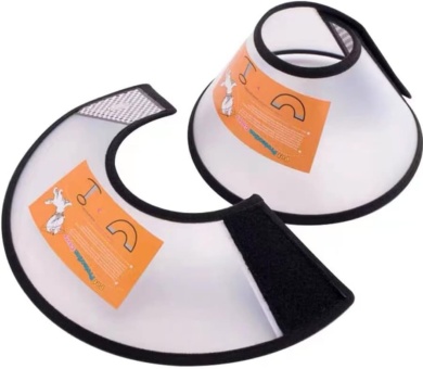 Pet Grooming Anti-Bite Collar 2-Pack, Environmentally Friendly Plastics Collar for Dogs & Cats, Adjustable Recovery Cone for Wound Protection, Post-Surgery Care & Injury Prevention(S, White)