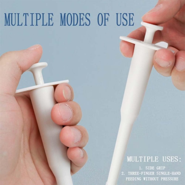 Animal Medicine Feeder Pill Dispenser Feeding Dispenser Tool Side Grip Press Type with Plastics for Feeding Small Dogs Cats Animals White - Image 4
