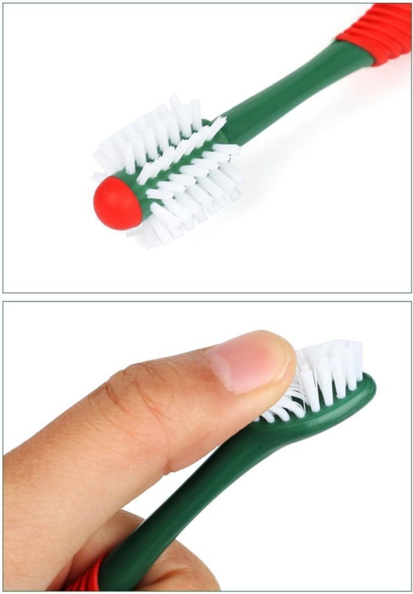 3pcs Pet Dental Care Kit Double-Ended Toothbrush Toothpaste Dogs Cat 360° Tooth Brushing Kit Finger Brushes Poultry Flavor Enzymatic Gum Toothpaste Reduce Plaque, Whiten Teeth, Freshen Breath - Image 7