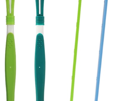 Dog Toothbrush,2 Triple Head Pet Toothbrushes 2 Double Headed Toothbrush Multi-Angle Dental Cleaning Brushes for Dog Cat pet Tooth Dental Health