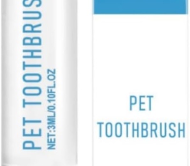 Pet Toothbrush Pen, Dog Teeth Cleaning, Cat Teeth Cleaning Pen, Manual Power Source, Natural Silicone Bristles, White, Oral Care for Pets