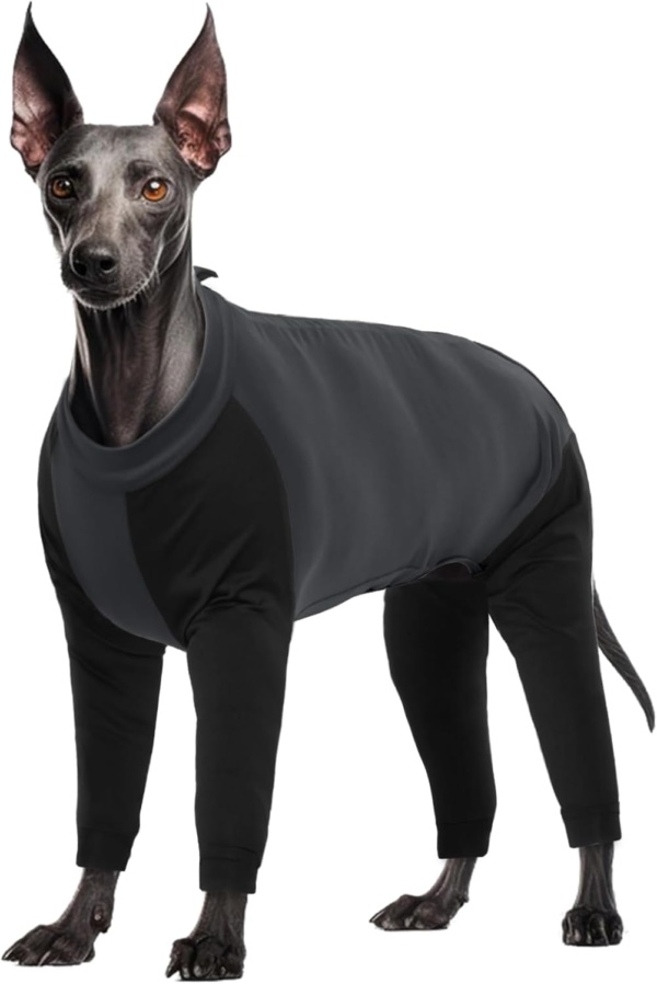 Dog Body Warmer, Dog Surgery Recovery Suit(Grey, L)