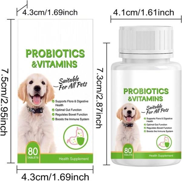 Digestive Tablets for Dogs - Pet Probiotic Tablets Pet Health Supplement Probiotic | Dog Probiotic Support Gut Health, Itchy Skin, Allergies, Yeast Balance, Immunity - Image 6