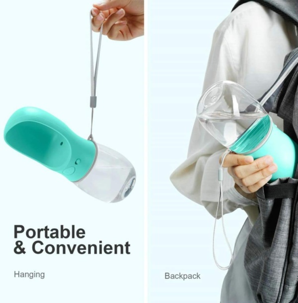 Dog Water Bottle-350ml/550ml Portable Dog Drinking Bottles for Walking Travel,Leak-Proof Puppy Doggy Drinking Dispenser & Feeder for Hiking, Camping, Outdoor Dog Drinking Bowl Dog Gift - Image 6