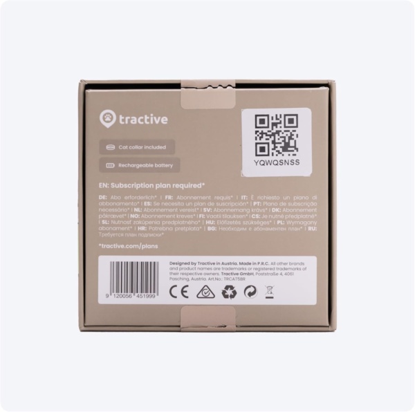 Tractive Mini GPS Cat Tracker | Market Leader | Real-Time Location Tracking | Location History | Health Alerts | Activity Monitoring | Collar included | Works With Subscription (Brown) - Image 8