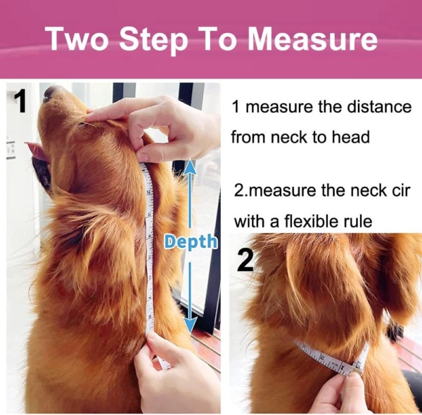 Pink Dog Soft Elizabethan Collar, Cat Soft Recovery Cone, Adjustable Mesh E-Collar, Machine Washable, Easy Drink Eat Sleep, Anti-Bite/Lick Cat Dog - Image 4