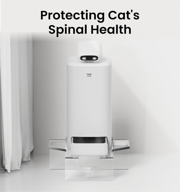 Raised Cat Feeder Crystal Stand, HHOLOVE Elevated Holder for Automatic Cat Feeders Pet Food Dispenser Shelf for Kitten Adult Cats Pet Supplies to Protect Pets Neck Health compatible for HHOLOVE Feeder - Image 4
