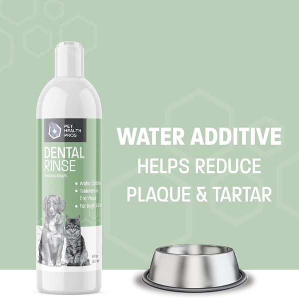 Dog Breath Water Additive - Cat & Dog Water Additive for Dental Care - Dog Dental Water Additive for Dogs Teeth and Bad Breath Treatment for Dogs and Cats - Odorless & Tasteless - 8 oz - Image 2