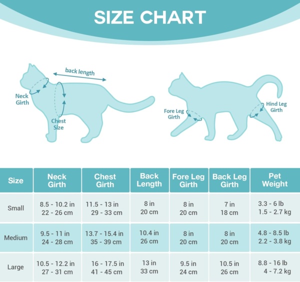 Avont Cat Recovery Suit Post Surgery, Elizabethan Collar & Cone Alternative, Kitten Onesie Pet Surgical Spay Shirt for Abdominal Wounds or Skin Diseases -Coral (S) - Image 4