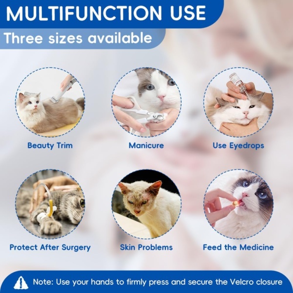 Flintronic Cat Cone Collar Soft, Adjustable Cat Recovery Collars & Cones to Stop Licking After Surgery, Pet Recovery Collar, Suitable for Pet Medical for Rehabilitation Wound Healing (M) - Image 7