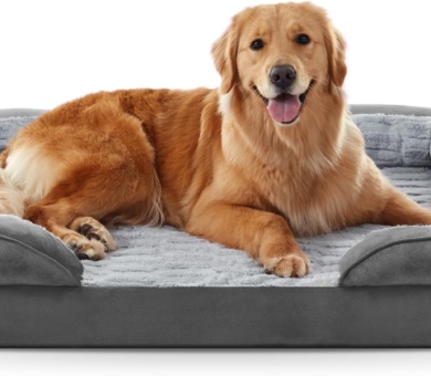 Extra Large Dog Bed Orthopedic Dog Bed XL for 90lbs Dogs - 6" Memory Foam Mattress, Waterproof & Washable Dark Cover, Veterinarian Recommended Bed for Arthritis & Bone Health, 107x82x16cm