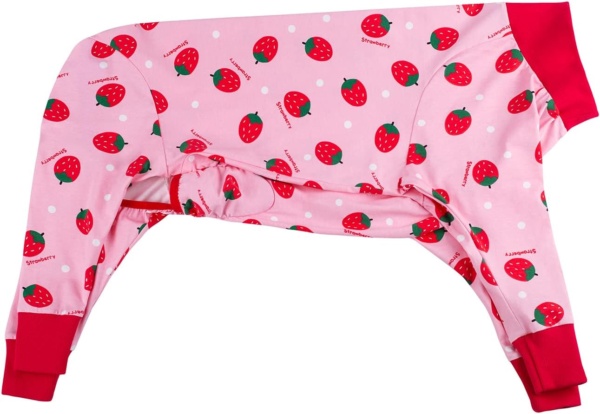 Yeapeeto Dog Surgery Recovery Suit for After Surgery Large Medium Dogs, Post Surgery for Female Male Dog, Cone E-Collar Alternative Pet Onesie, Prevent Licking Dog Suit(Strawberry,3XL) - Image 10