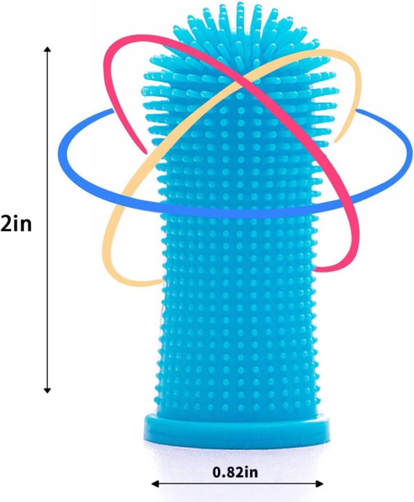 Dog Finger Toothbrush, 6Pcs Dog & Cat Toothbrush, 360º Silicone Puppy Tooth Brush, Dogs Cats Teeth Cleaning Dental Care - Image 7