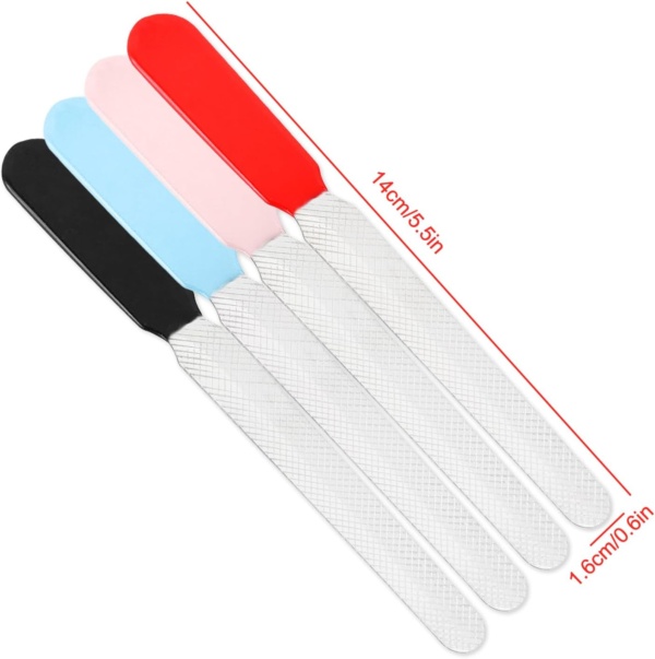 4PCS Stainless Steel Pet Nail Claw File, Cat Nail Clippers Dogs Claw File for Dogs Cats Puppies - Professional Dog Nail Care Tool (4 Colors) - Image 2