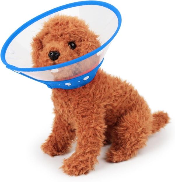 1 Piece Pet Collar - Leak Protection for Cats & Dogs, Transparent, Lightweight (Blue) - Image 4