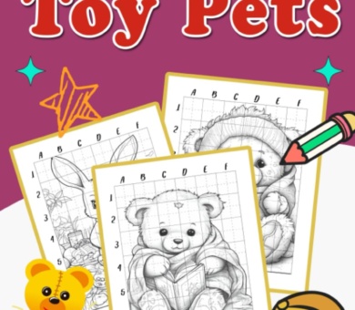 How To Draw Toy Pets: Fun and Educational Coloring Book for Kids - Discover Cute Toy Cats and Dogs, Learn about Pet Care and Responsibility