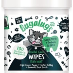 BUGALUGS Cat Breath Freshener Cat Teeth Wipes - Cat Plaque Remover Cat Wipes & tartar remover for teeth. Cat Teeth Cleaning Product No Cat Toothbrush And Paste Brushing Needed (Cat 100 Wipes)