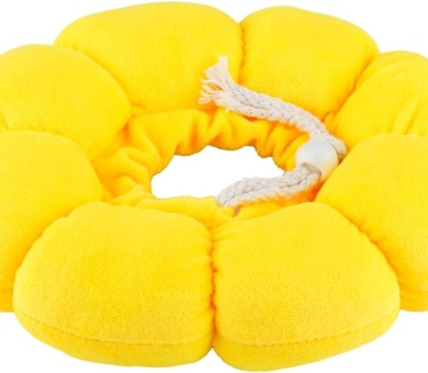 Sunflower Pet Recovery Collar Soft and Comfortable Anti-Lick and Scratch Adjustable Neck Collar Promote Healing for Cats and Dogs Post-surgery Care