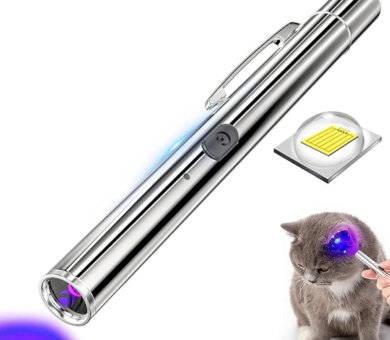 Wood's Lamp Portable,UV Black light for Pet Dog/Cat Care,cat Ringworm Detector, Pet Urine Detector, with Portable buckle and Magnetic back cover