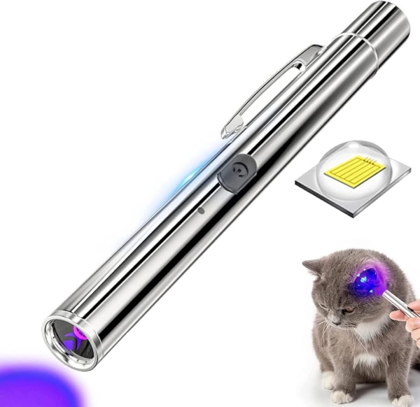 Wood's Lamp Portable,UV Black light for Pet Dog/Cat Care,cat Ringworm Detector, Pet Urine Detector, with Portable buckle and Magnetic back cover