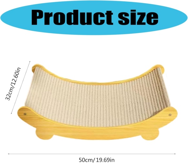 Interaction Cats Scratcher Board Sisal Pad Cats Wood Board Cats Health Paws Training Board Toy - Image 5