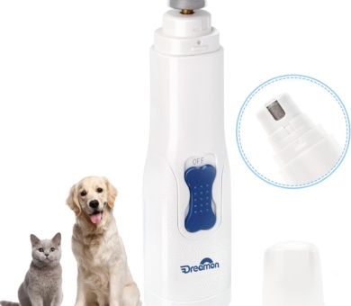 Dog Electric Nail File Grinders, Pet Nail Trimmer Low Noise, Long Working Time, for Small Medium Large Breed Dog and Cat