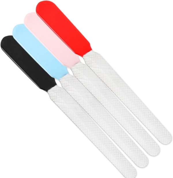 4PCS Stainless Steel Pet Nail Claw File, Cat Nail Clippers Dogs Claw File for Dogs Cats Puppies - Professional Dog Nail Care Tool (4 Colors)