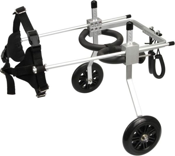 Adjustable 2-Wheel Pet Wheelchair for Medium Dogs & Cats - Stainless Steel Frame for Hind Leg Rehabilitation, Supporting Elderly & Handicapped Pets - Image 7
