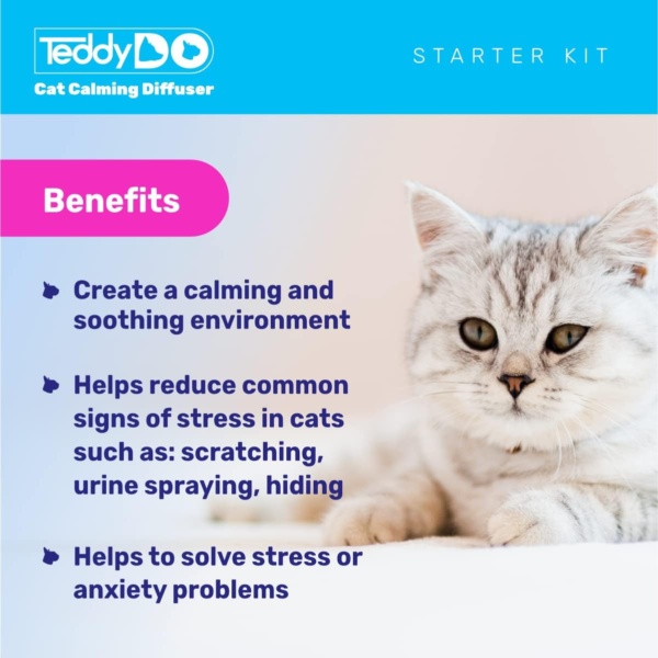 Calming Diffuser Refill for Cats | Pack of Two| 60 Days Kit | Reduce Spraying, Scratching and Other Problematic Behaviors | Calming and Relaxing Effect | 2x48 ml | - Image 2