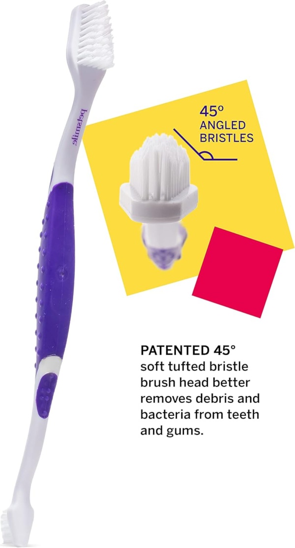 Petsmile Professional Pet Toothbrush - Patented 45° Cat & Dog Toothbrush for Small & Large Animals - Pet Accessories for Dental Care - VOHC Approved Teeth Cleaning - Toothpaste Not Included - Image 2