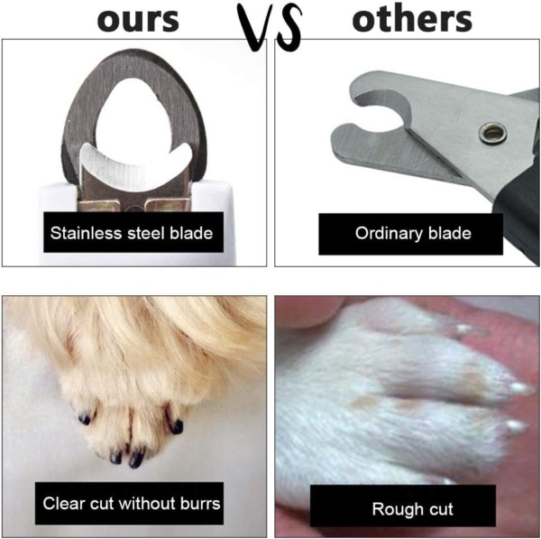 Cat Dog Nail Clippers and Trimmer, Pet Nail Clippers with LED Light, Grooming Supplies Dog Cat Ergonomic Pet Nail Clipper for pet Claw Care(1) - Image 2
