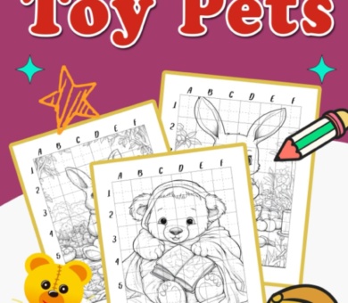How To Draw Toy Pets: Fun and Educational Coloring Book for Kids - Discover Cute Toy Cats and Dogs, Learn about Pet Care and Responsibility