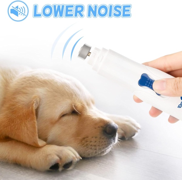 Dog Electric Nail File Grinders, Pet Nail Trimmer Low Noise, Long Working Time, for Small Medium Large Breed Dog and Cat - Image 3