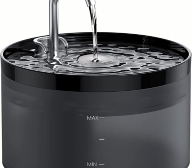 Cat Water Fountain for Drinking, GIOTOHUN Faucet-Shaped 67oz/2L Cat Fountain, Super Silent, Built-In Led Light, Activated Carbon Filter, Multiple Pets…