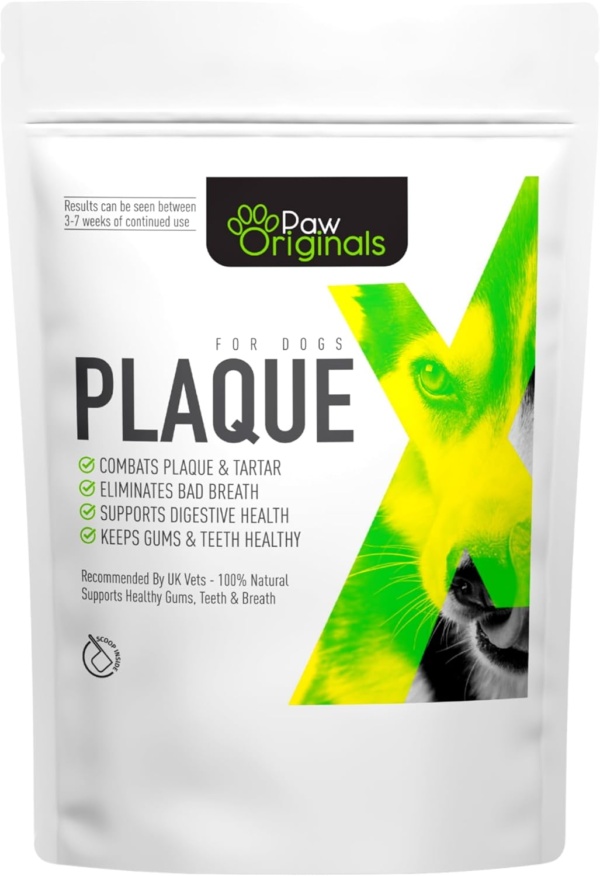 NEW 200G - Plaque X 100% Natural Plaque Off & Tartar Remover For Dogs & Cats | Breath Freshener For Dogs, Cats & Pets | | No Toothbrush & Supports Gum & Teeth Health