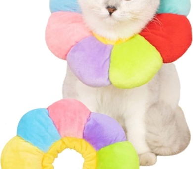 Cat Cone Collar Soft Cat Recovery Collar Cute Flower Adjustable for Small Dogs and Cats - Comfortable Pet Recovery, Cute and Functional