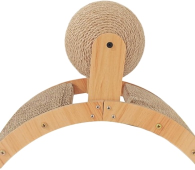 Cat Scratching Board | Kitten Scratching Ball | Wood Sisal Ball Scratcher Exercise Furniture Protector for Outdoor Pet Play to Prevent Boredom Promote Claw Health