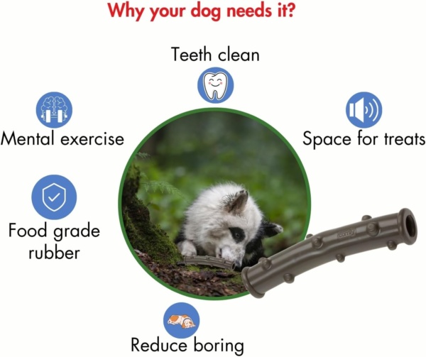 ECOMFY Olive Eco Chew Toys For Dogs | Dental Stick 12.5cm| Dog Toys For Boredom| Eco-Friendly Dog Chew Toy - Long-Lasting Fun | Dog Teething Toys | Dental Health, Sustainable Playtime - Image 5