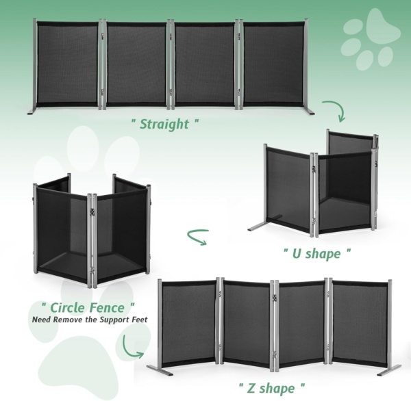 Rantila Cat Litter Box Privacy Screen Cat Litter Box Furniture Best for Your Cat's Health, 70''W x 24''H, Black - Image 4