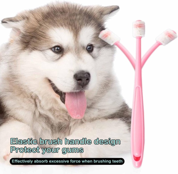 2 Pack Small Dog & Cat Toothbrush,360 Degree Soft Silicone Pet Toothbrush Cat Dental Care Dog Oral Hygiene Deep Clean Pet Teeth Cleaning Kit - Image 2