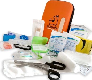 Dog First Aid Kit | Includes Over 40 Health Supplies for Dogs | Multi Purpose Pet Aid Kit For All Emergencies | Travel Sized First Aid For Dogs