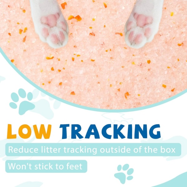 NEWORD Crystals Cat Litter Health Indicating Silica Gel Cat Litter, Color-Changing, 8lb, Urine PH Levels Detection Health Monitoring Non-Clumping Superior Odor Control Absorbent Lightweight, Unscented - Image 6